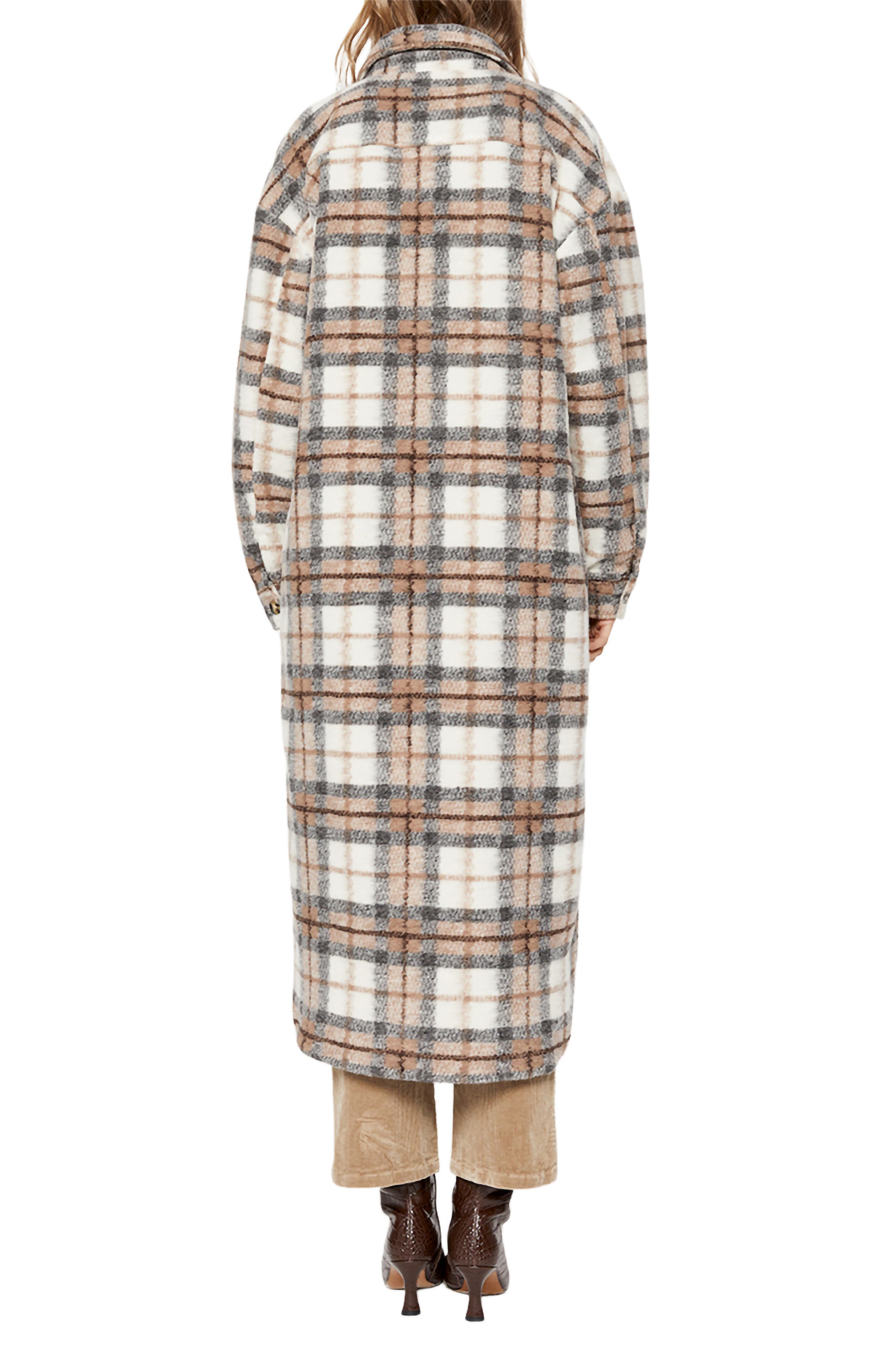 Check Flannel Coat (Women) | Nordstrom