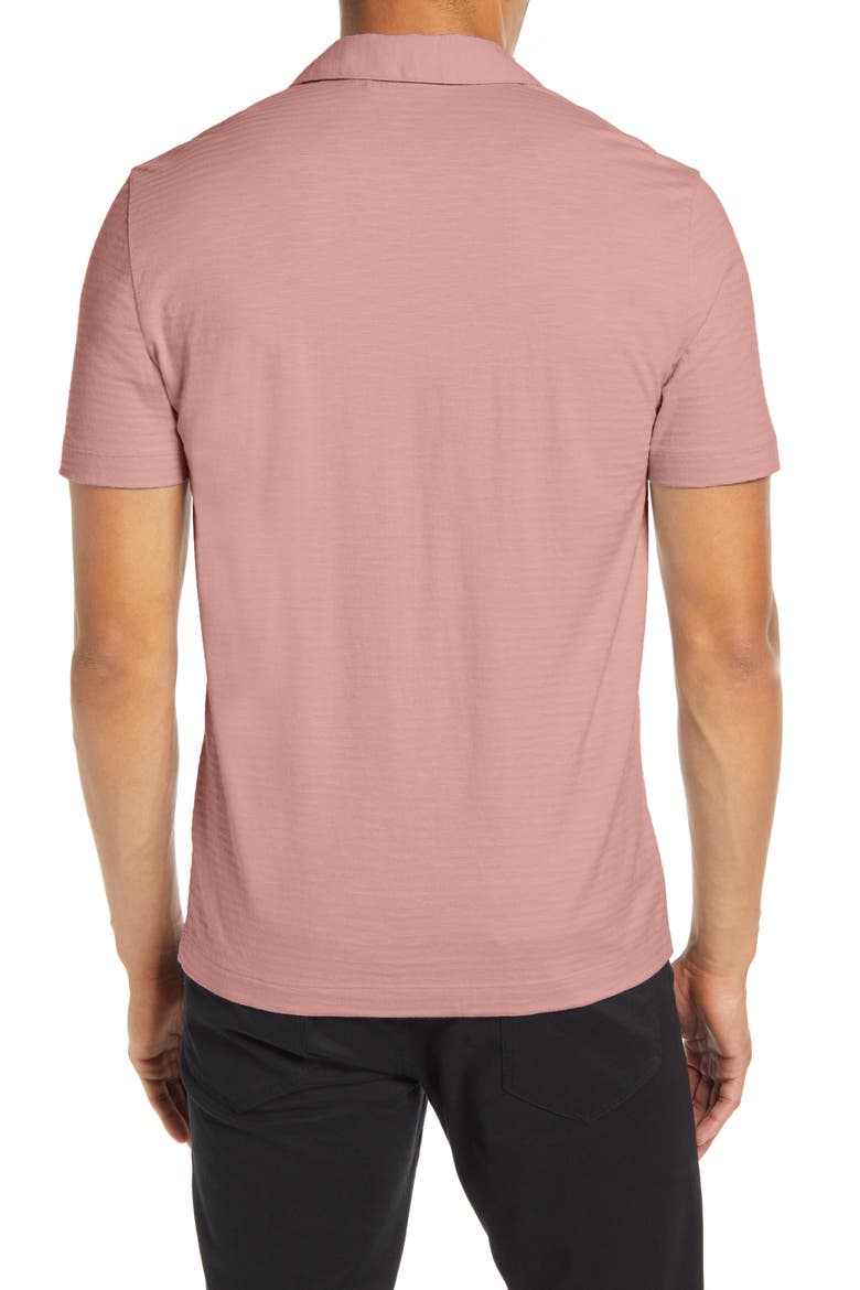 Willem Flame Regular Fit Short Sleeve Slub Jersey Polo, Alternate, color, DUSTY PINK
