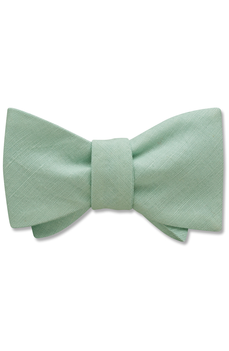 Beau Ties of Vermont Solid Linen Bow Ties, Main, color, Moss Standard Self-Tie