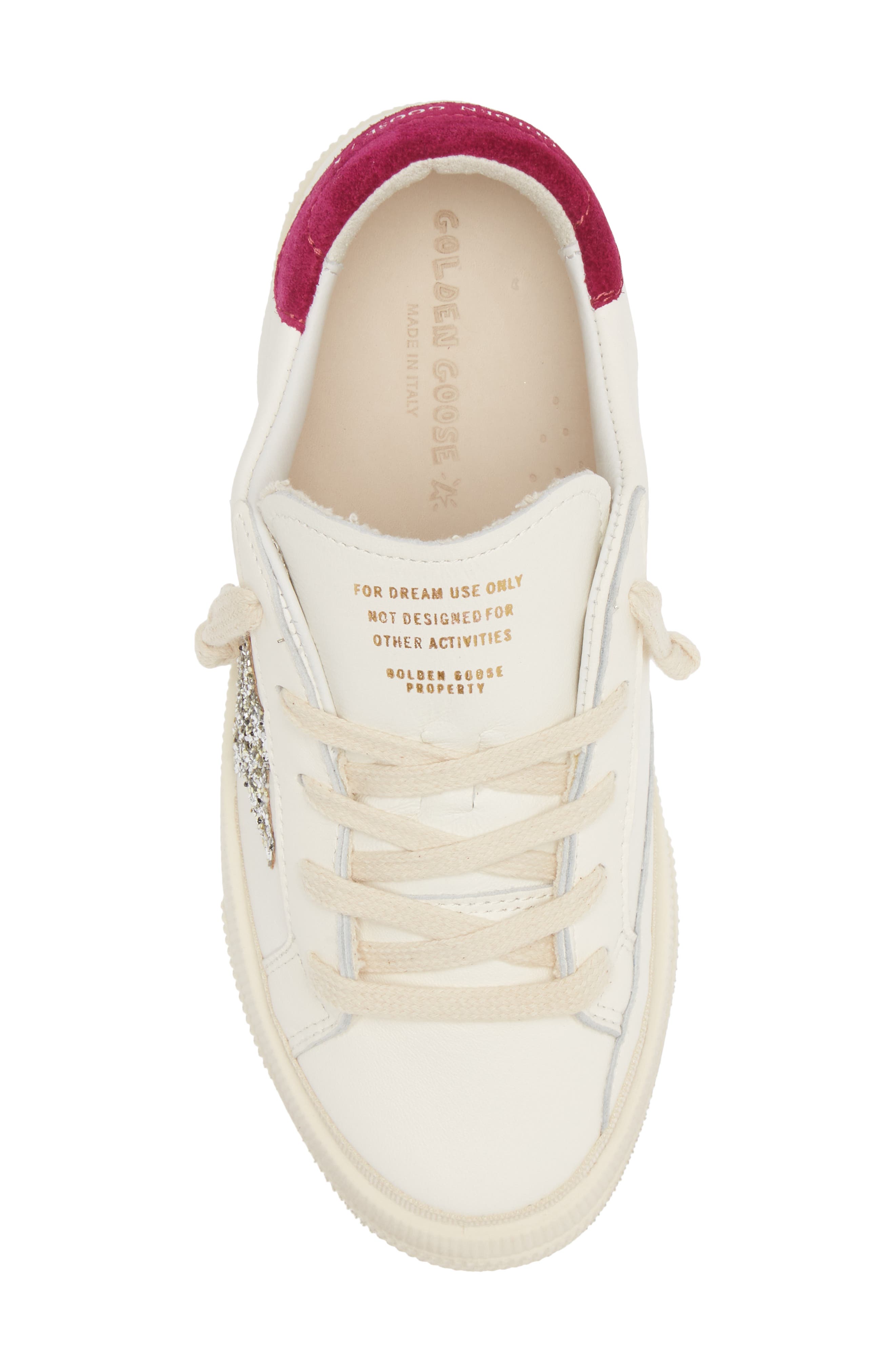 Golden Goose Kids' May Glitter Star Low Top Sneaker, Alternate, color, 