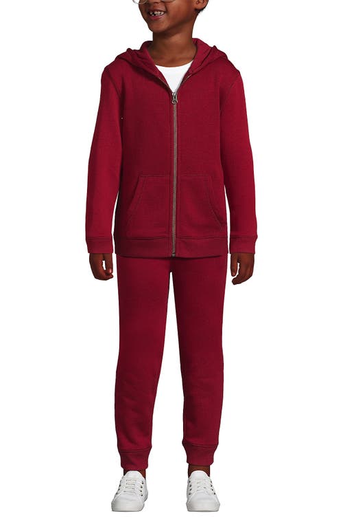 Shop Lands' End School Uniform Kids Zip Front Sweatshirt In Garnet