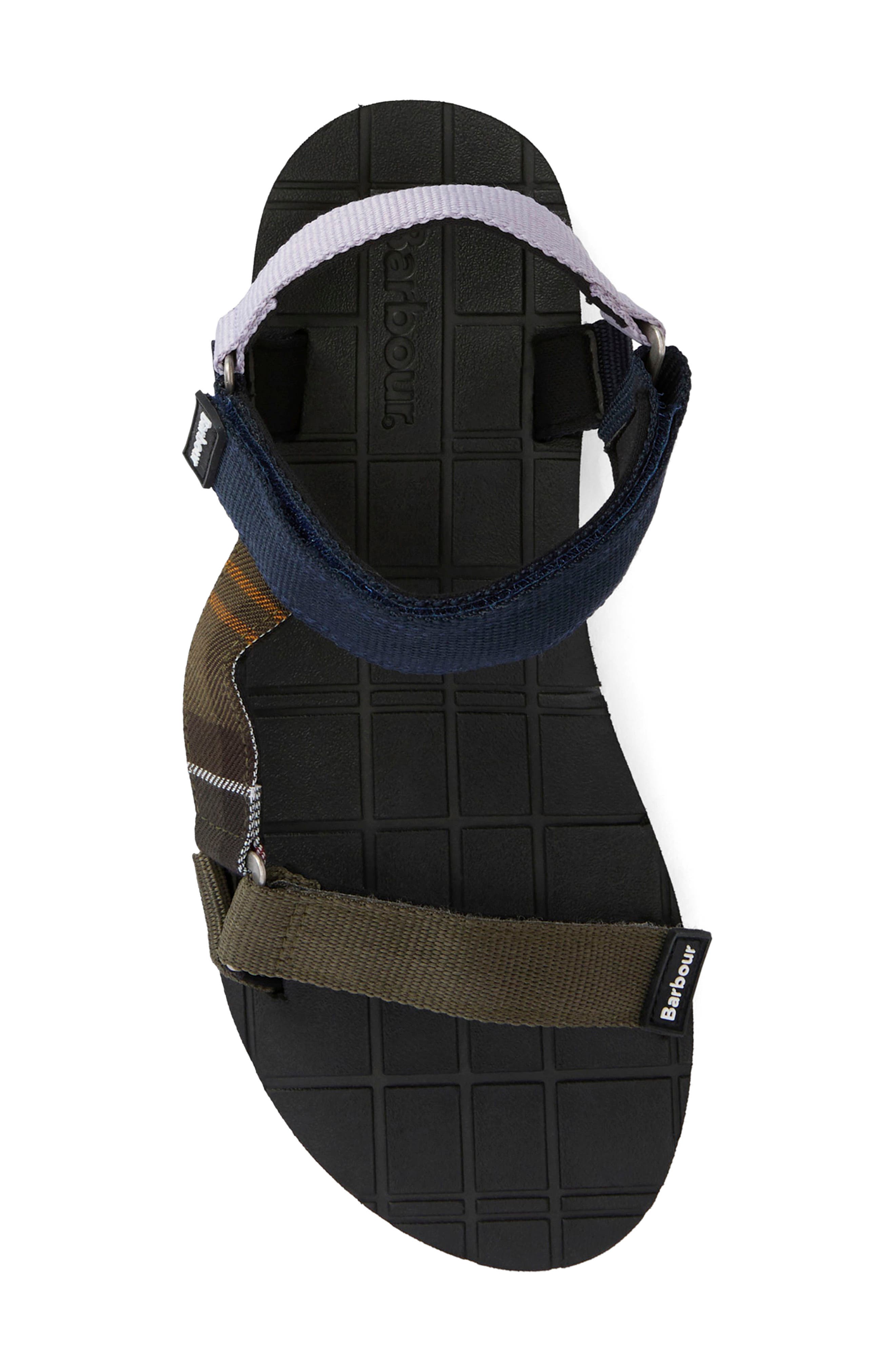 Mila Wedge Sandal, Alternate, color, OLIVE/ NAVY/ CLASSIC TARTAN