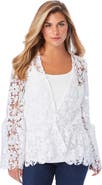 Roaman's Bell Sleeve Lace Jacket