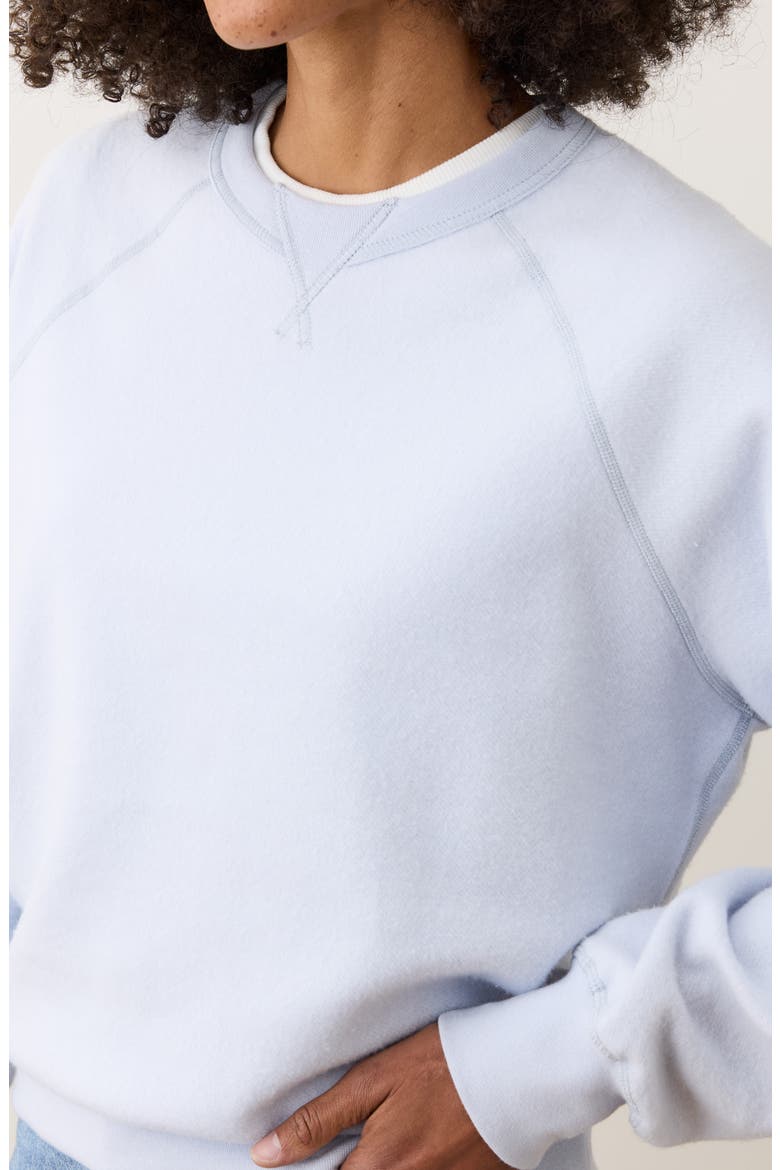Cloud 9 Reversible Organic Cotton Blend Fleece Crewneck Sweatshirt, Alternate, color, SOFT CHAMBRAY
