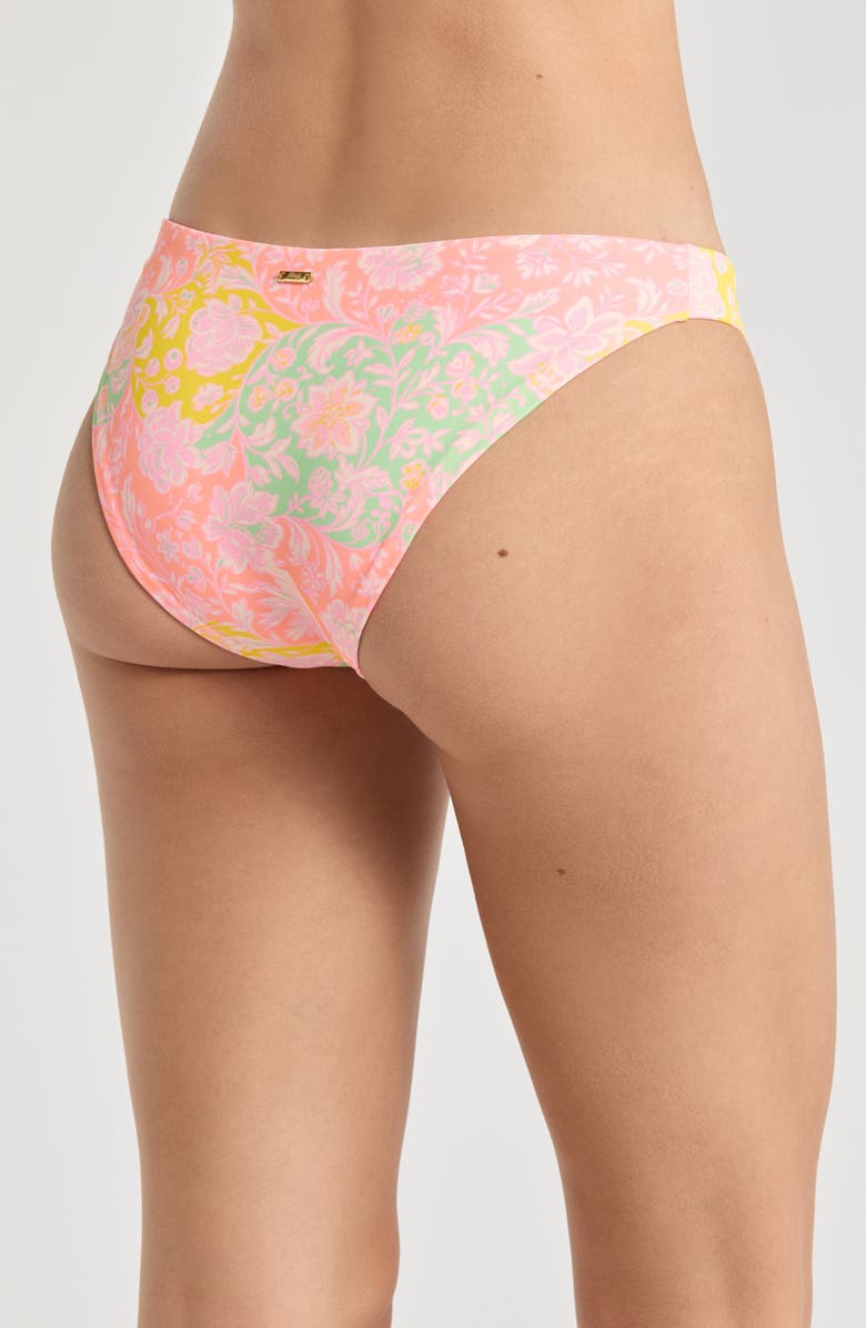 Maaji Arabian Nights Flash Bikini Bottoms, Alternate, color, Bright Yellow/ Pink Multi