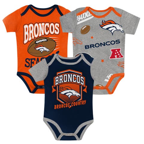 Infant Outerstuff  Denver Broncos First Round Pick 3-Piece Creeper Set