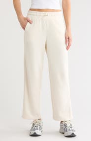DKNY High Waist Relaxed Straight Leg Jacquard Mix Pants