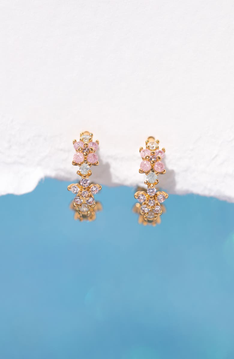 Girls Crew Pastel Star Huggie Hoop Earrings, Alternate, color, Gold