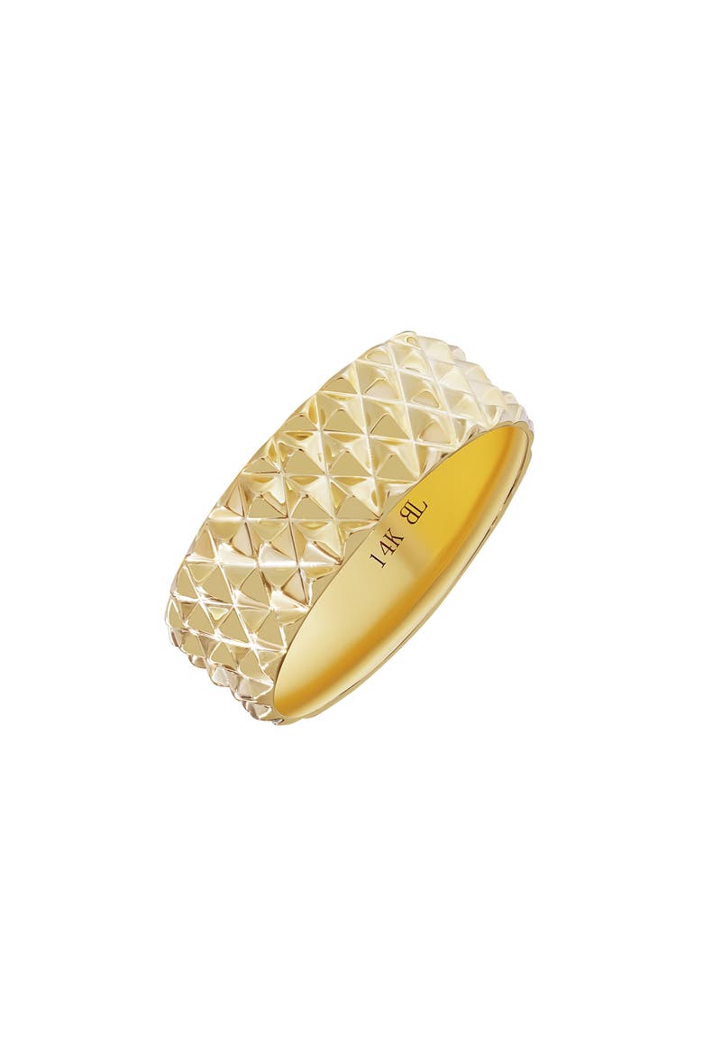 14K Gold Textured Band Ring (Nordstrom Exclusive), Main, color, 14K YELLOW GOLD