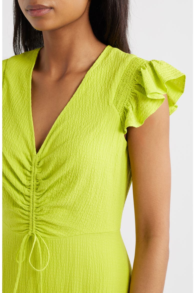 Center Ruched A-Line Dress, Alternate, color, YELLOW