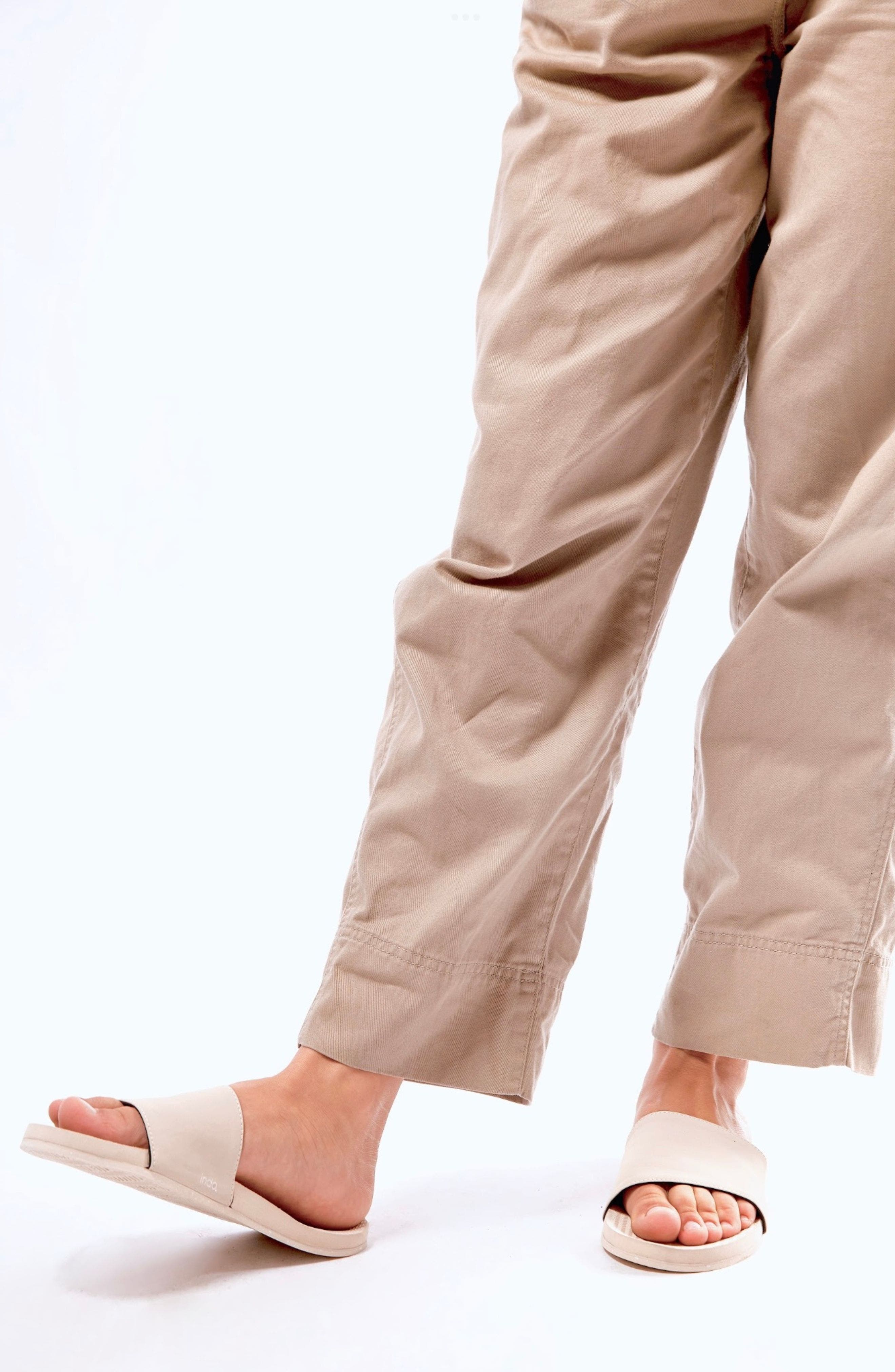 Indosole Responsibly-Made Sneaker Sole Slide Sandals, Alternate, color, Sea Salt / Sea Salt Sole