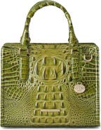 Brahmin Cami Croc Embossed Leather Satchel