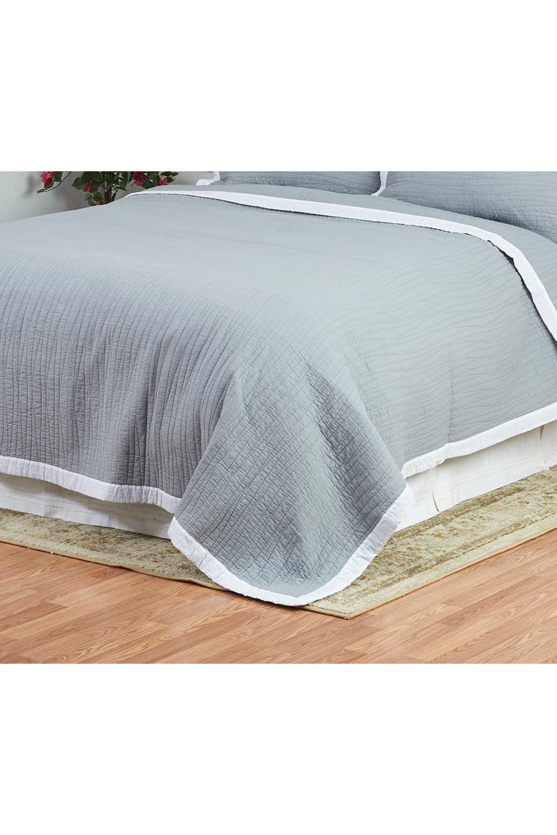 Kinsley Slate Coverlet Quilt Set, Alternate, color, Gray