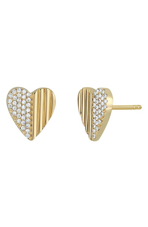 BL Icon Diamond Heart Earrings