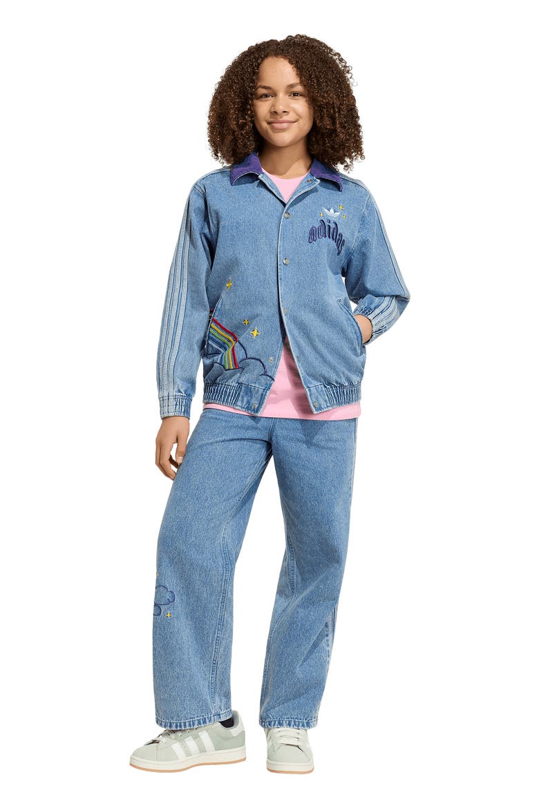 Kids' Originals Rainbow Denim Jacket, Alternate, color, LIGHT DENIM