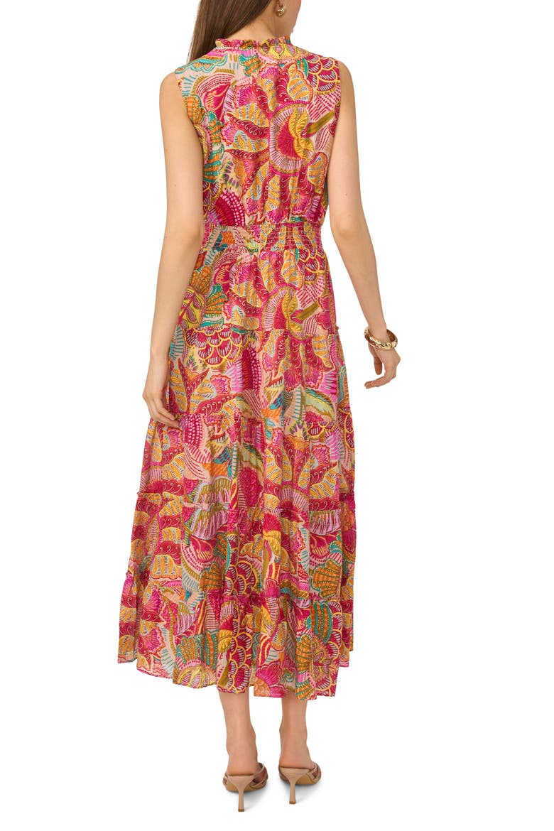 Smocked Tiered Sundress, Alternate, color, PINK MULTI