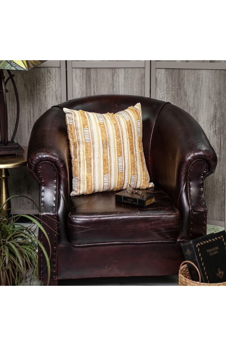 PARKLAND COLLECTION Paxton Embroidered Throw Pillow, Alternate, color, Beige