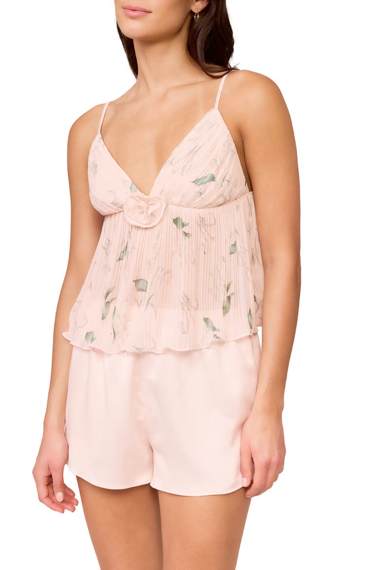 Breeze Chiffon Short Pajamas, Main, color, BLUSH WHITEBELL