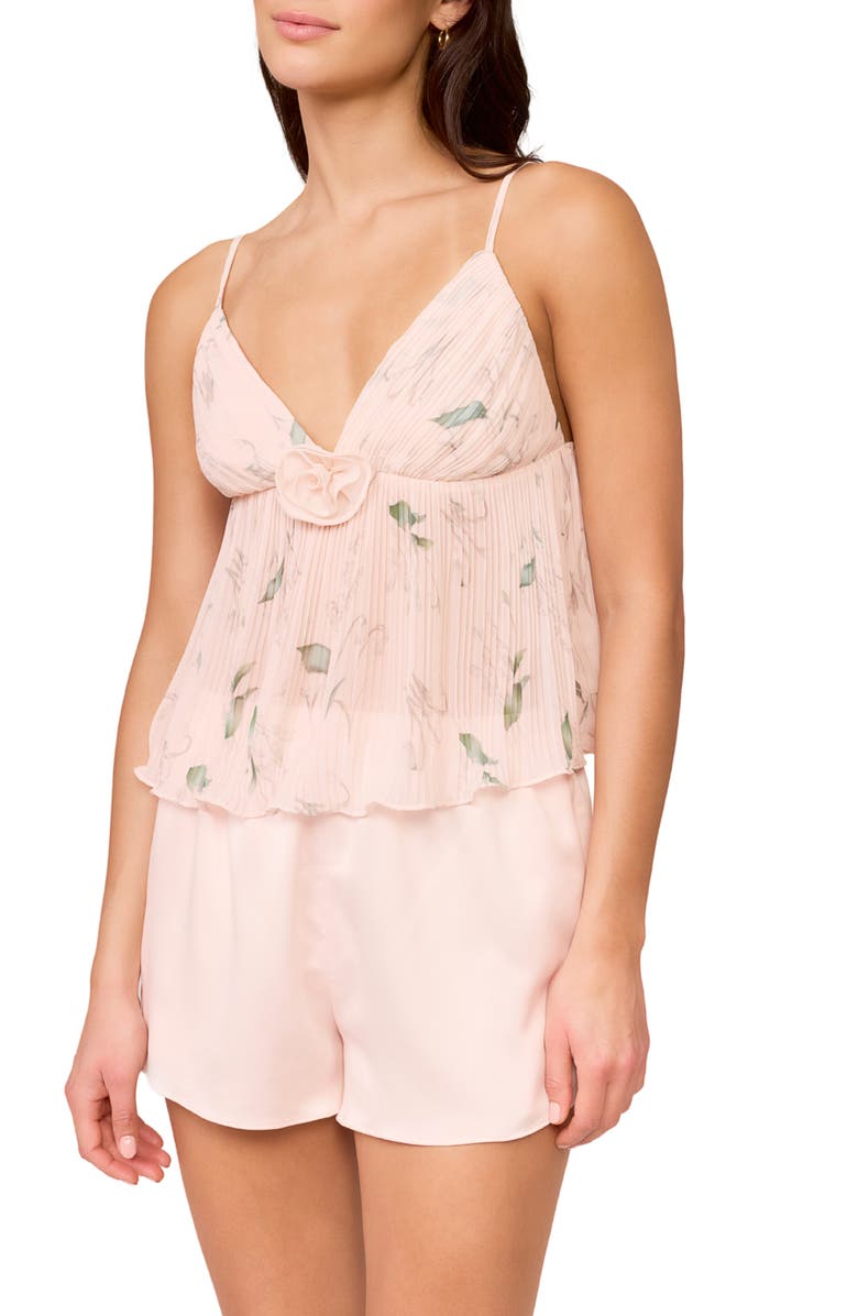 Rya Collection Breeze Chiffon Short Pajamas, Main, color, Blush Whitebell