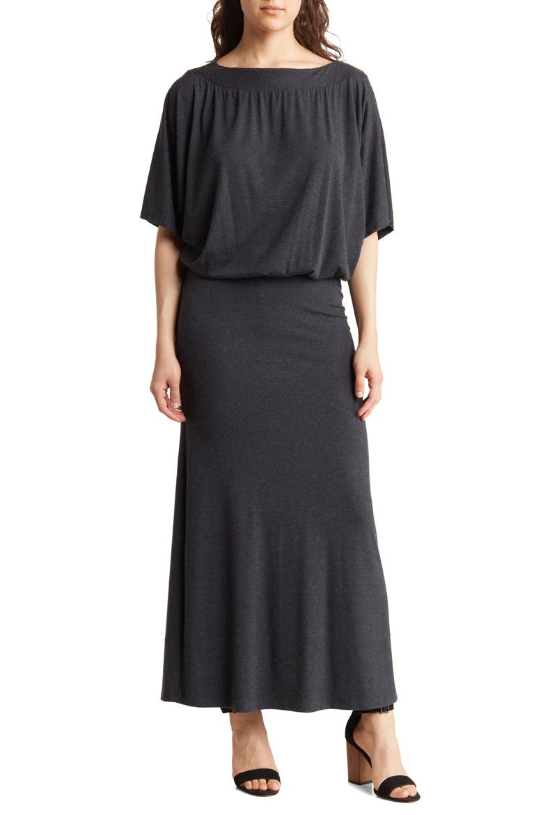 Dolman Sleeve Maxi Dress, Main, color, CHARCOAL