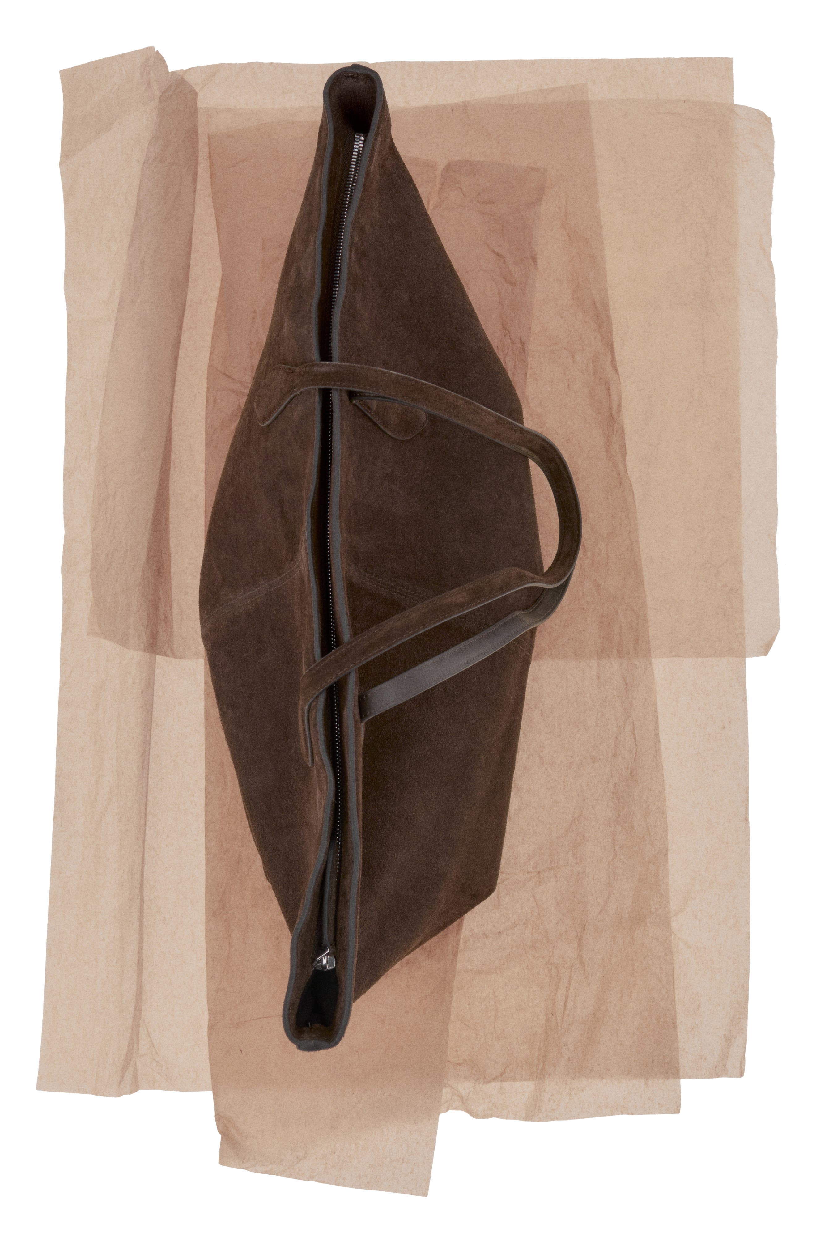 MANGO Suede Shopper Bag, Alternate, color, 