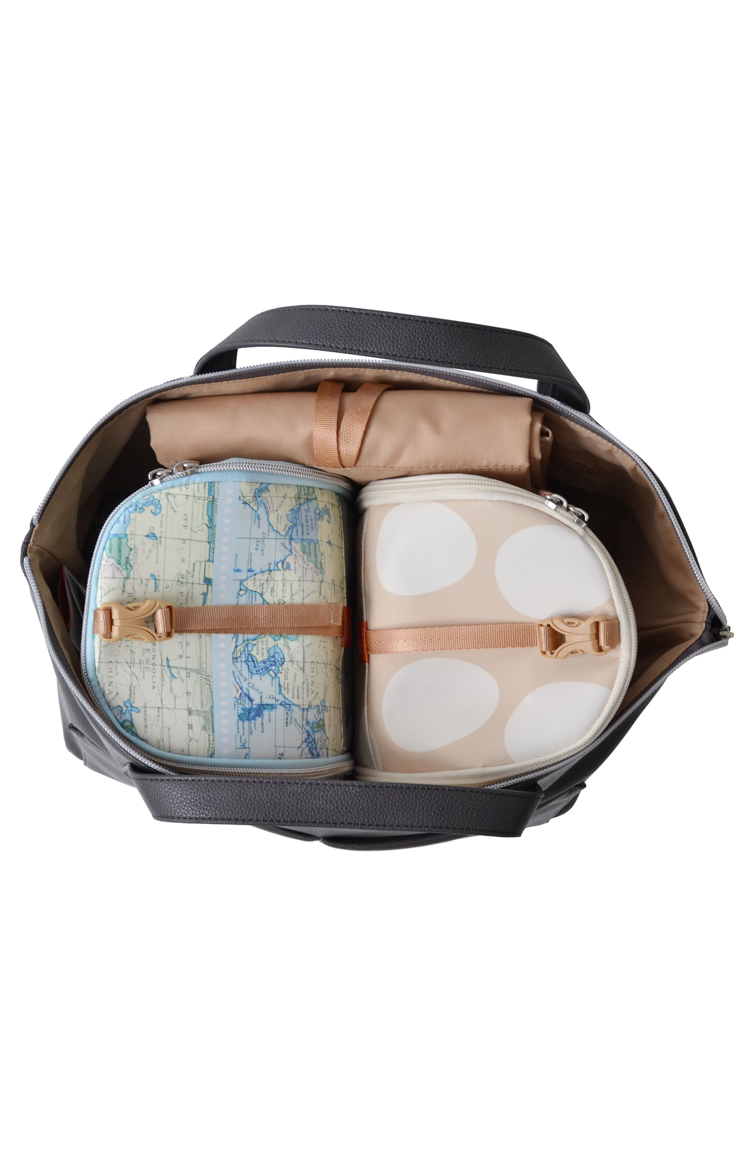 PacaPod Saunton Faux Leather Convertible Diaper Backpack, Alternate, color, 