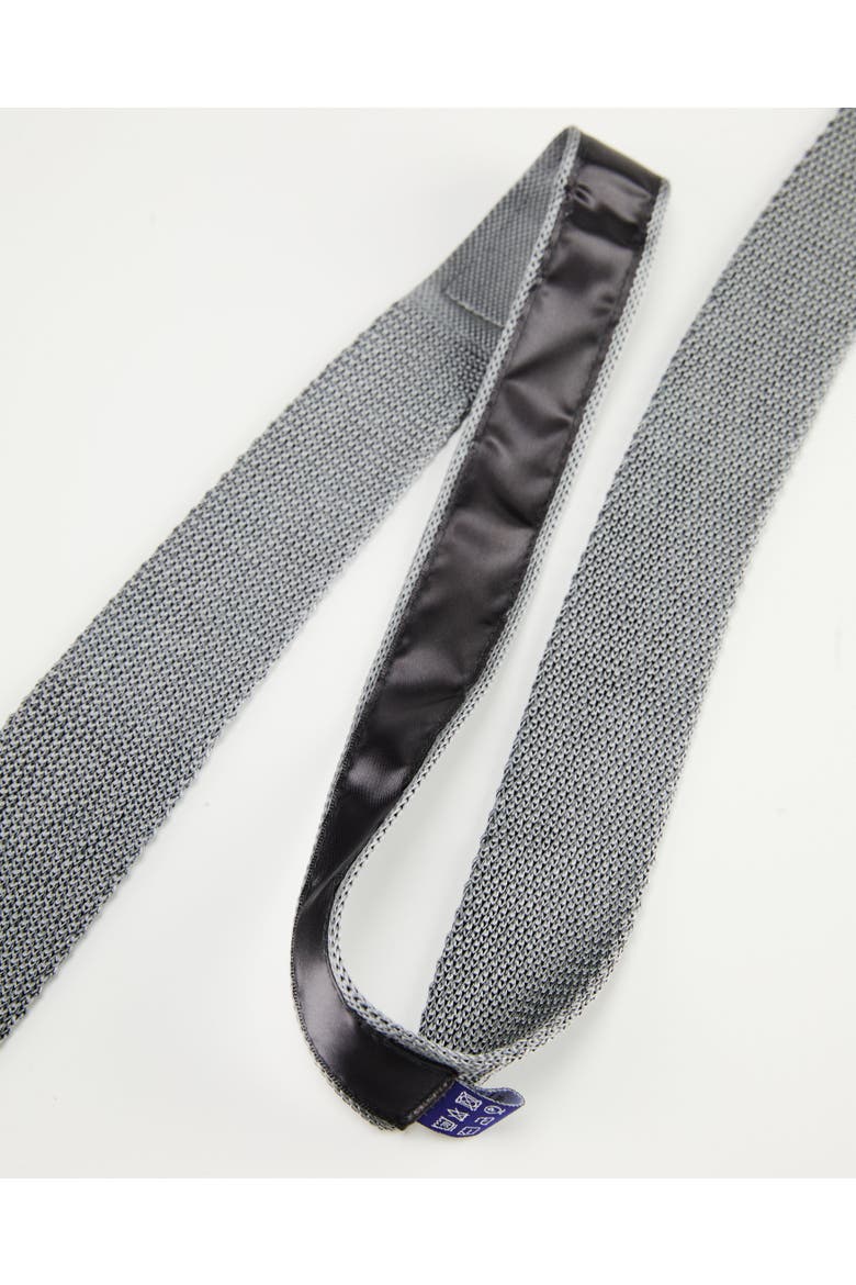 Classic Knit Silk Tie, Alternate, color, Silver Grey