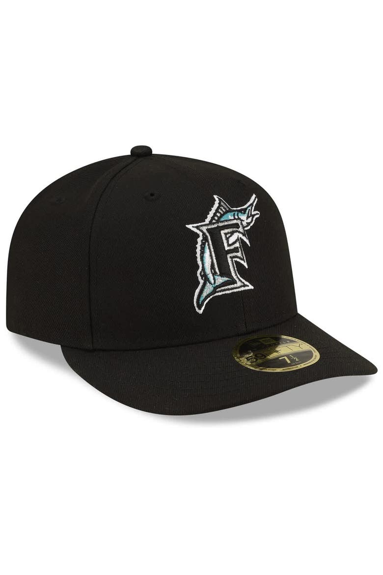 Men's New Era  Black Florida Marlins On-Field Authentic Collection Low Profile 59FIFTY Fitted Hat, Alternate, color, Black