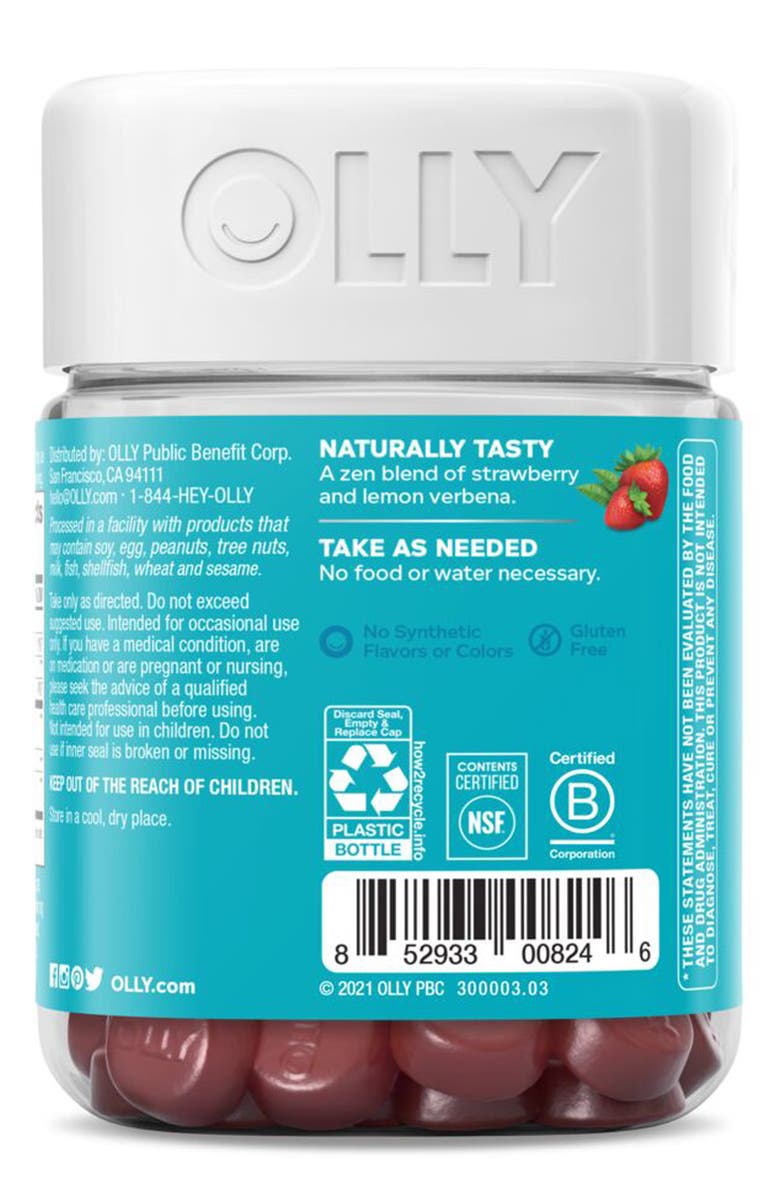OLLY Goodbye Stress 42-Pack Gummy Supplements, Alternate, color,