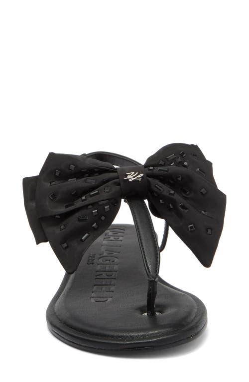 Karl Lagerfeld Paris Cristi Bow Sandal In Black
