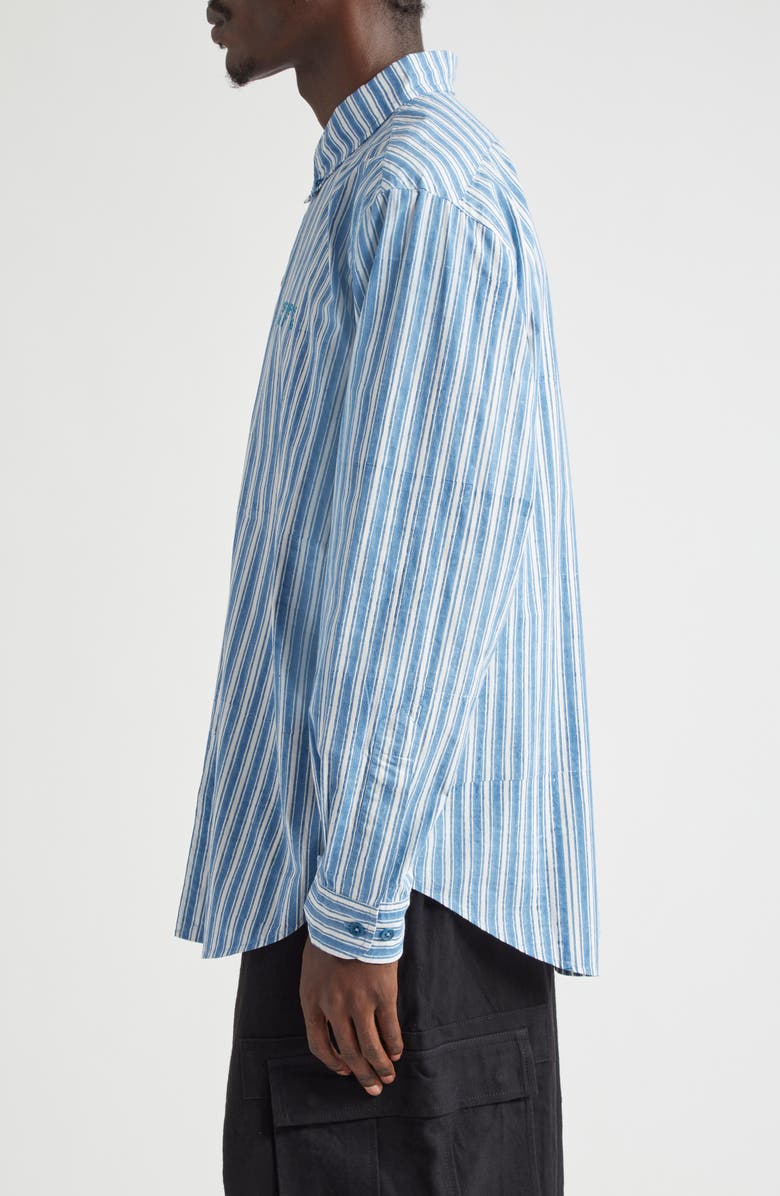 Story mfg. Office Stripe Organic Cotton Button-Down Shirt, Alternate, color,