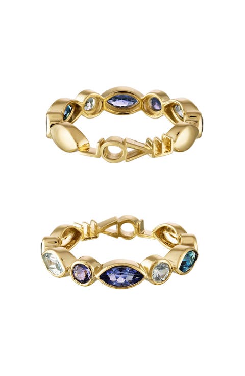 Tattoo Candy 14k Gold Sapphire LOVE Band
