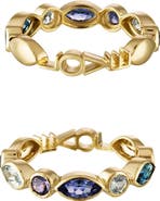 EDEN PRESLEY Tattoo Candy 14k Gold Sapphire LOVE Band