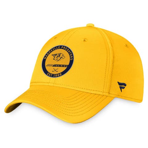 Men's Fanatics Branded Gold Nashville Predators 2022 Authentic Pro Training Camp Flex Hat