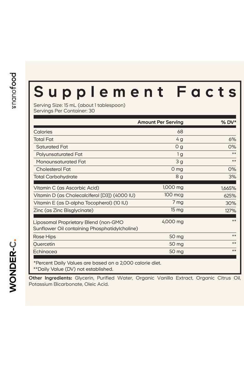 Wonder-C Liposomal Liquid Vitamin C + Zinc Supplement, Alternate, color, White