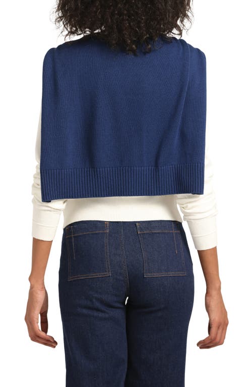 Derek Lam 10 Crosby Wool Blend Shrug In Blue