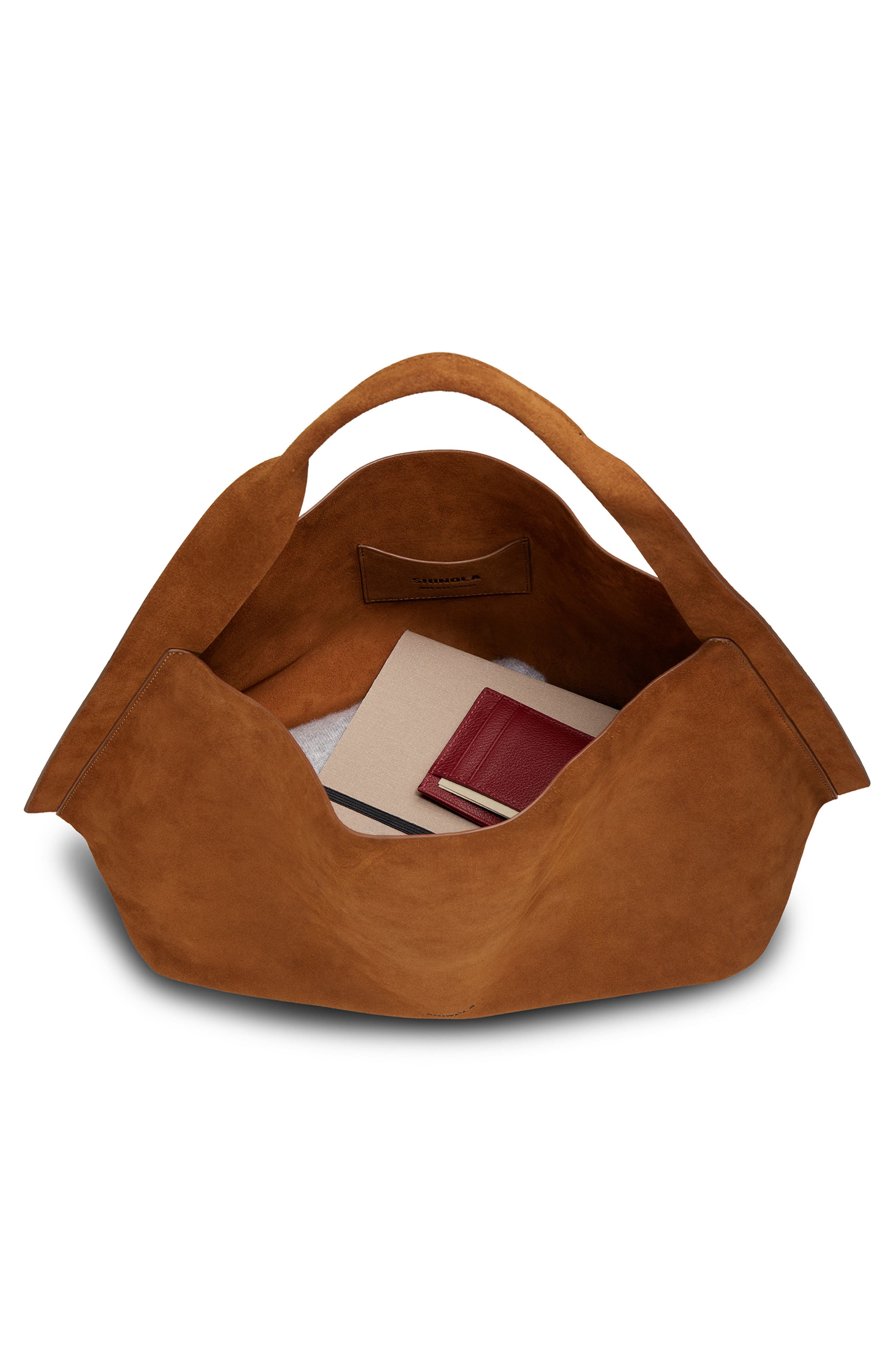 Derby Suede Shoulder Bag, Alternate, color, BEIGE