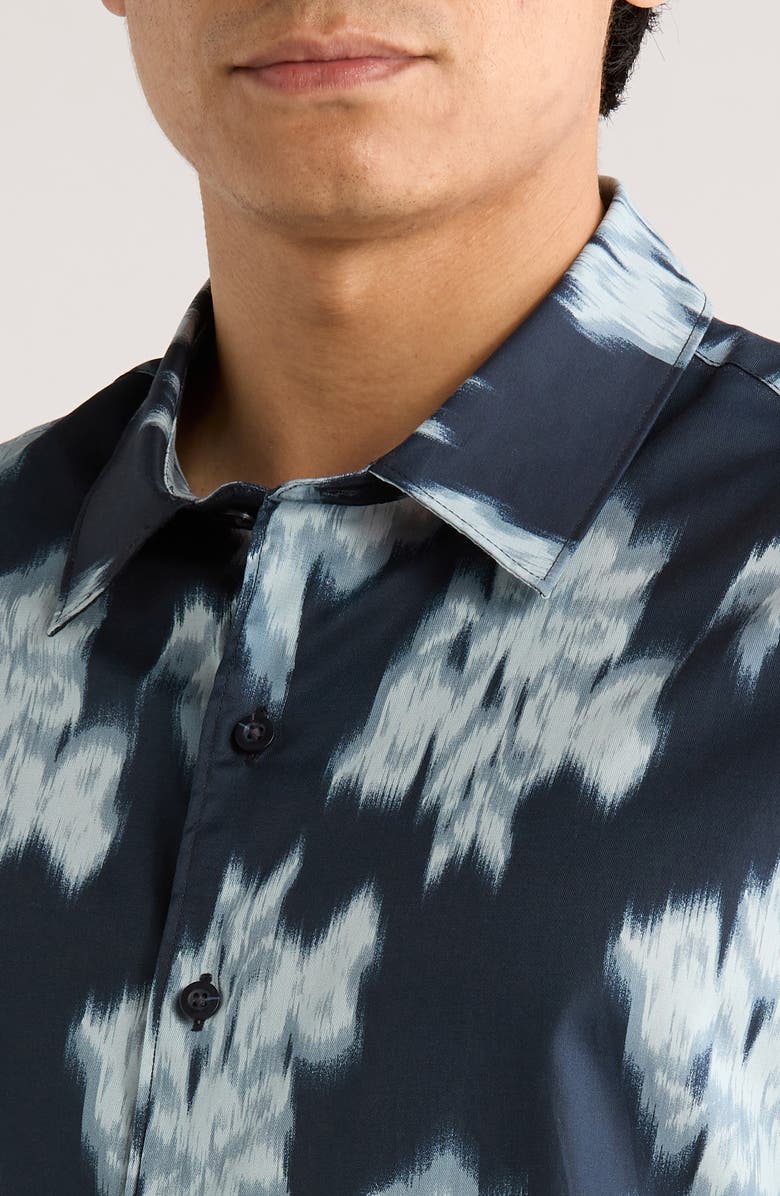 Vince Blurred Roses Cotton Blend Button-Up Shirt, Alternate, color, Studio Combo