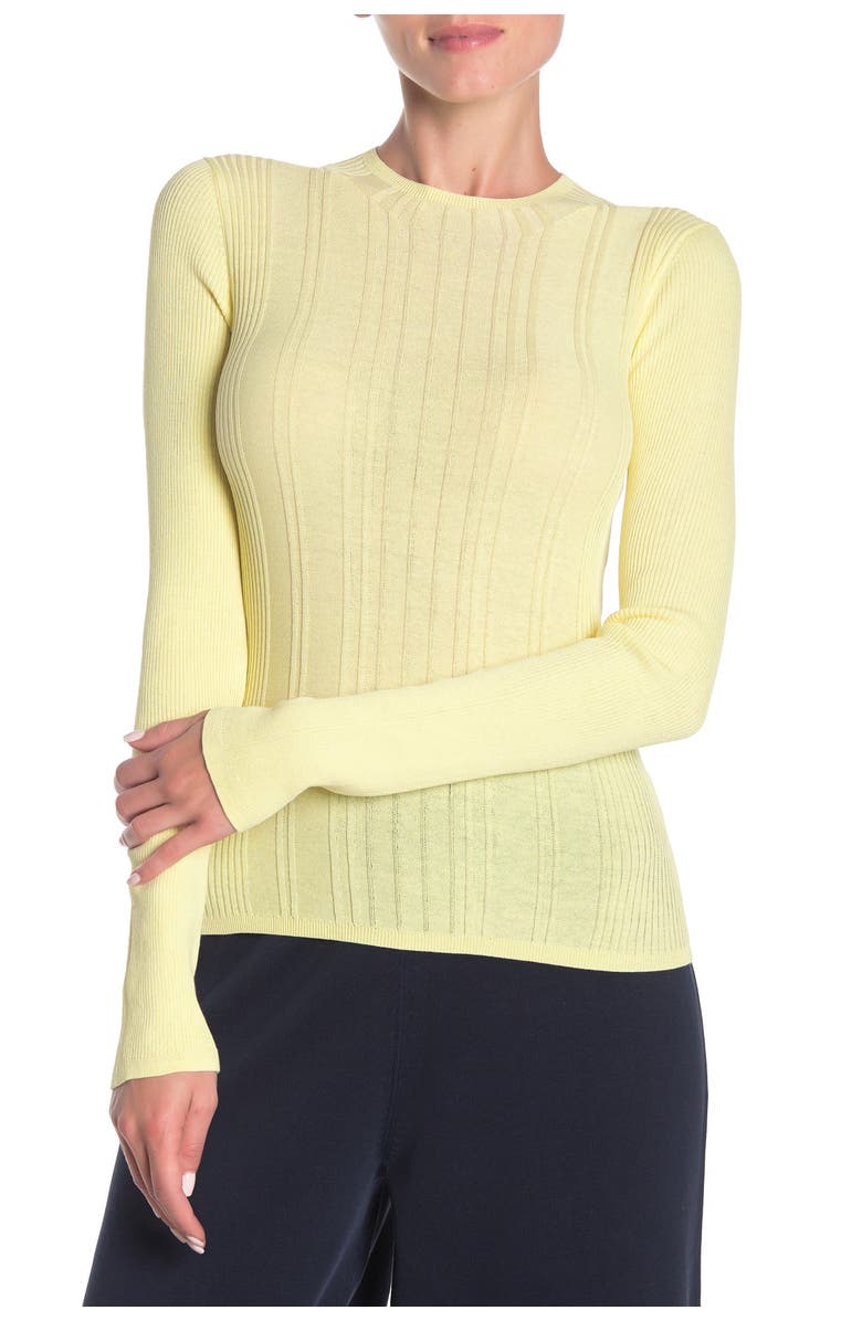 Vince Variegated Rib Knit Long Sleeve Top, Main, color,
