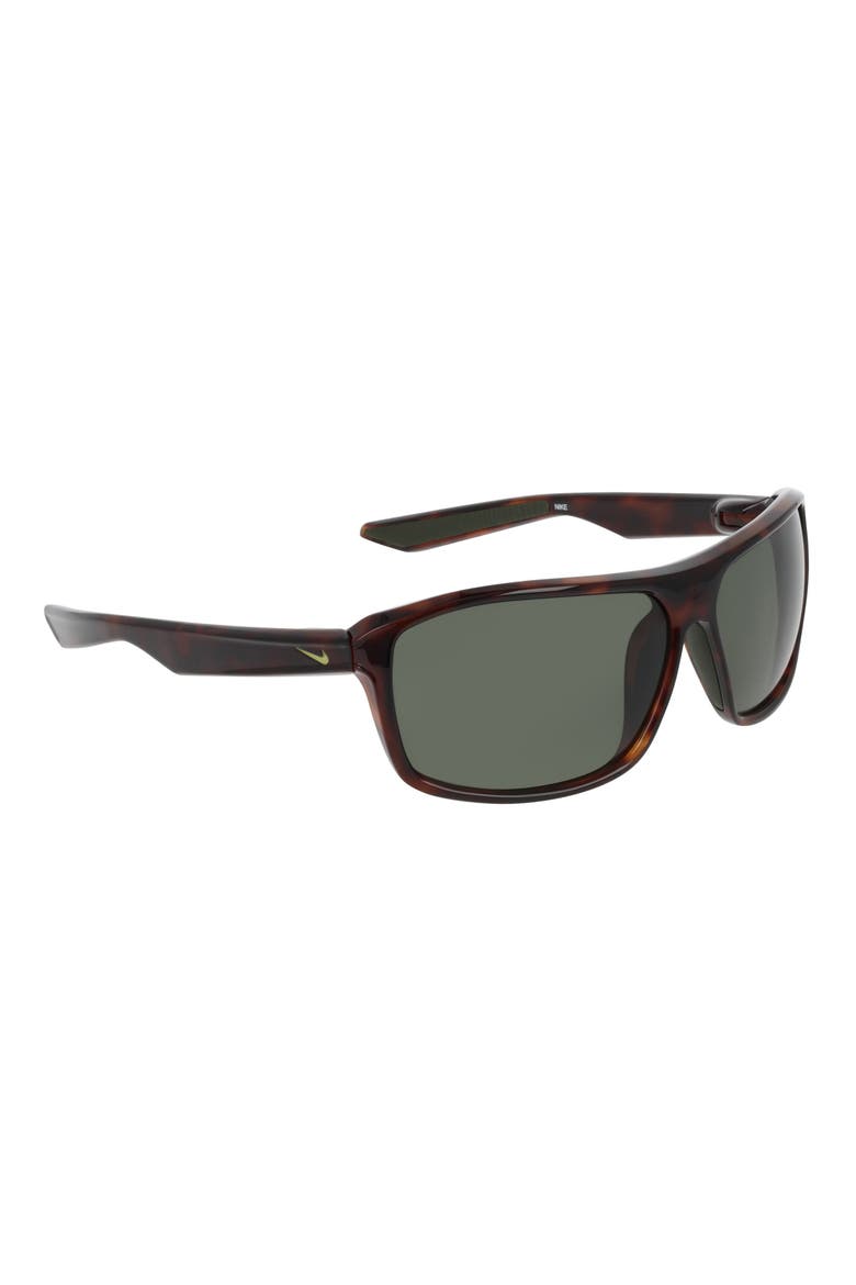 Premier Stride 63mm Rectangular Sunglasses, Alternate, color, TORTOISE / GREEN