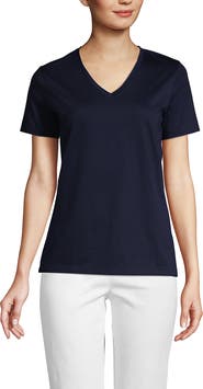Lands' End Supima Cotton V-Neck T-Shirt