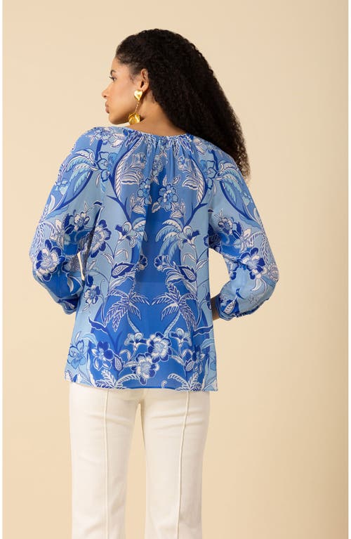 Hale Bob Freyja Silk Top In Navy