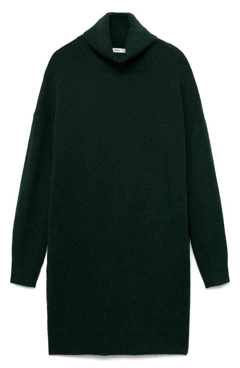 MANGO Long Sleeve Turtleneck Sweater Dress, Alternate, color,