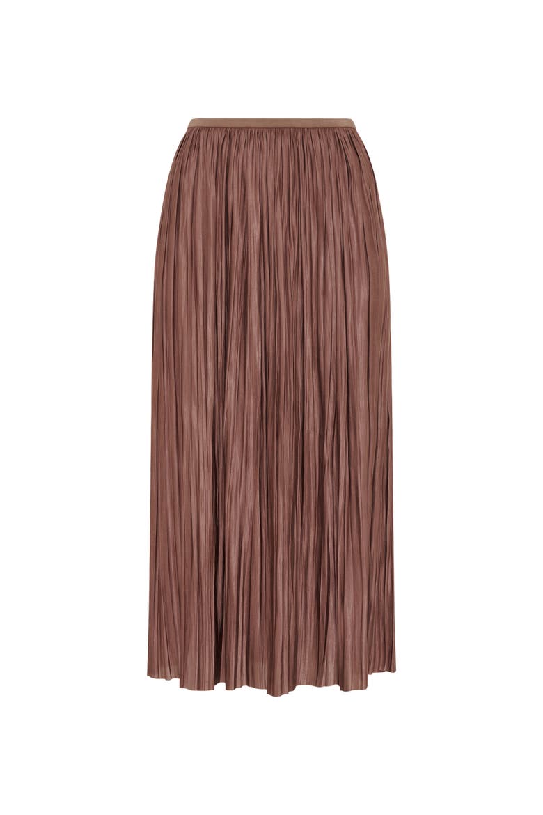 Jocelyne Pleated Midi Skirt, Alternate, color, Caramel