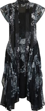AllSaints Freya Venetia Floral Midi Dress