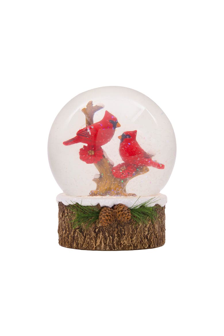 Cardinal Christmas Winter Water Globe, Main, color, Red