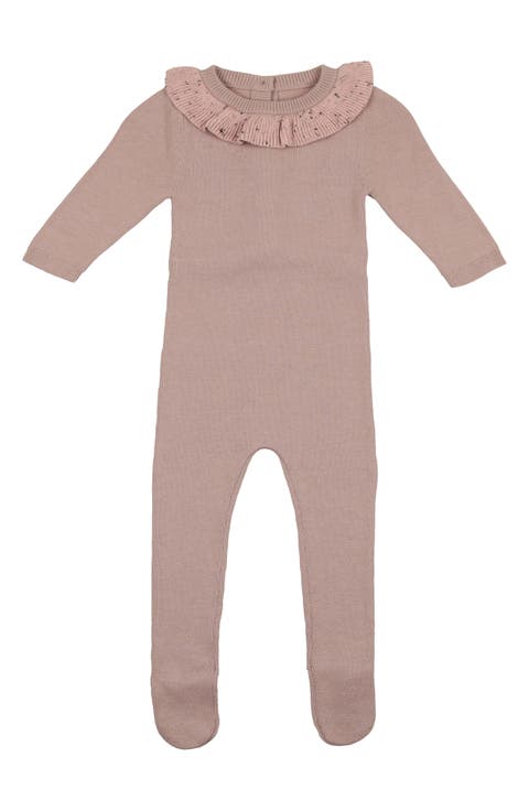 Flecked Collar Footie (Baby)