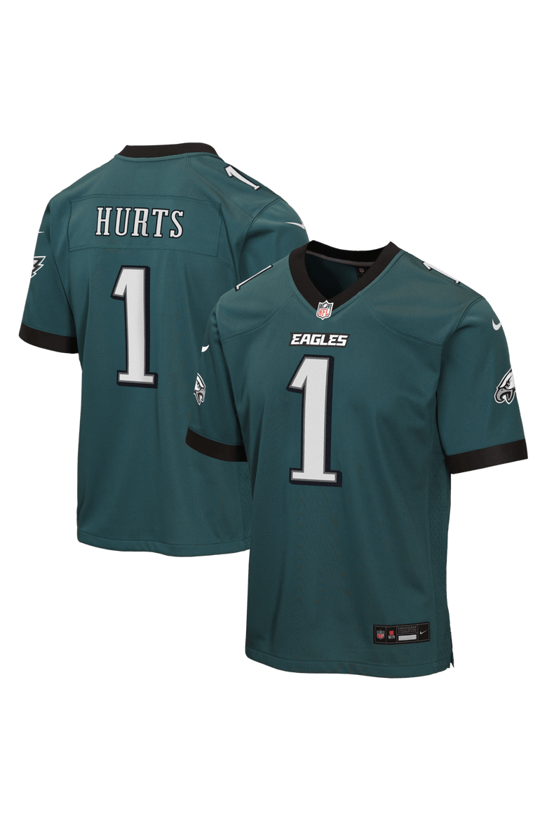 Youth Nike Jalen Hurts Midnight Green Philadelphia Eagles Team Game Jersey, Main, color, Green