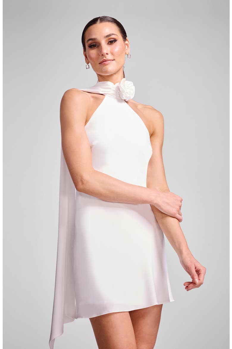 Lily Halter Minidress, Alternate, color, OFF WHITE