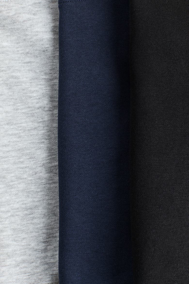 3-pack Brushed-inside Sweatshirts, Alternate, color, Black/navy blue/gray melange